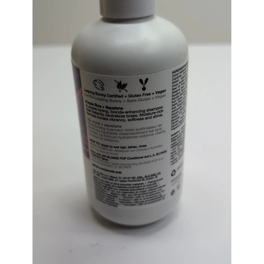 IGK Blonde Pop PURPLE TONING Shampoo-8 fl oz *New-Sealed Liner